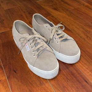 Platform Superga Brownish Suede (like new!)